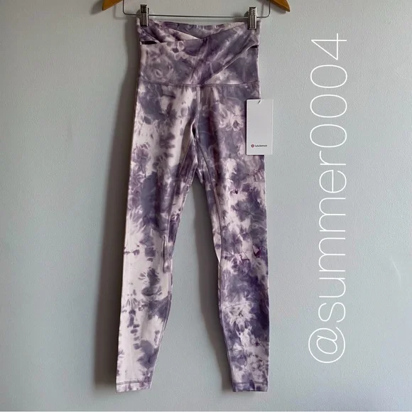 NWT Lululemon Align Criss Cross 25" Diamond Dye Pink Bliss Graphite Purp… - Picture 2 of 10